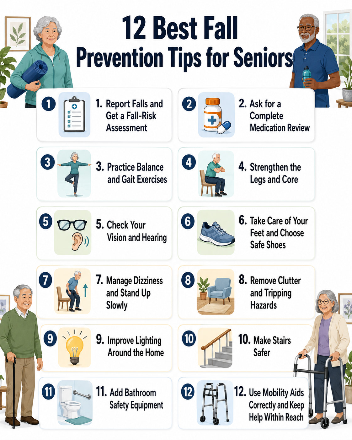 12 Best Fall Prevention Tips for Seniors