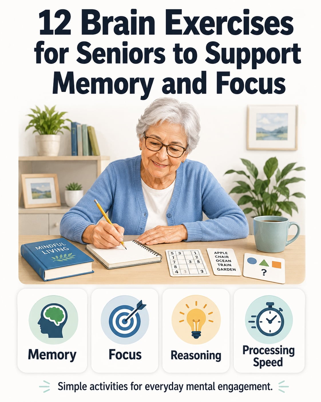 12 Brain Exercises for Seniors to Support Memory and Focus
