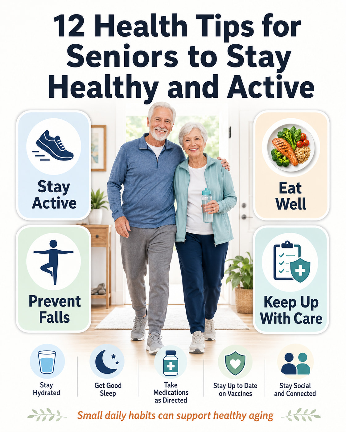 12 Health Tips for Seniors to Stay Healthy and Active