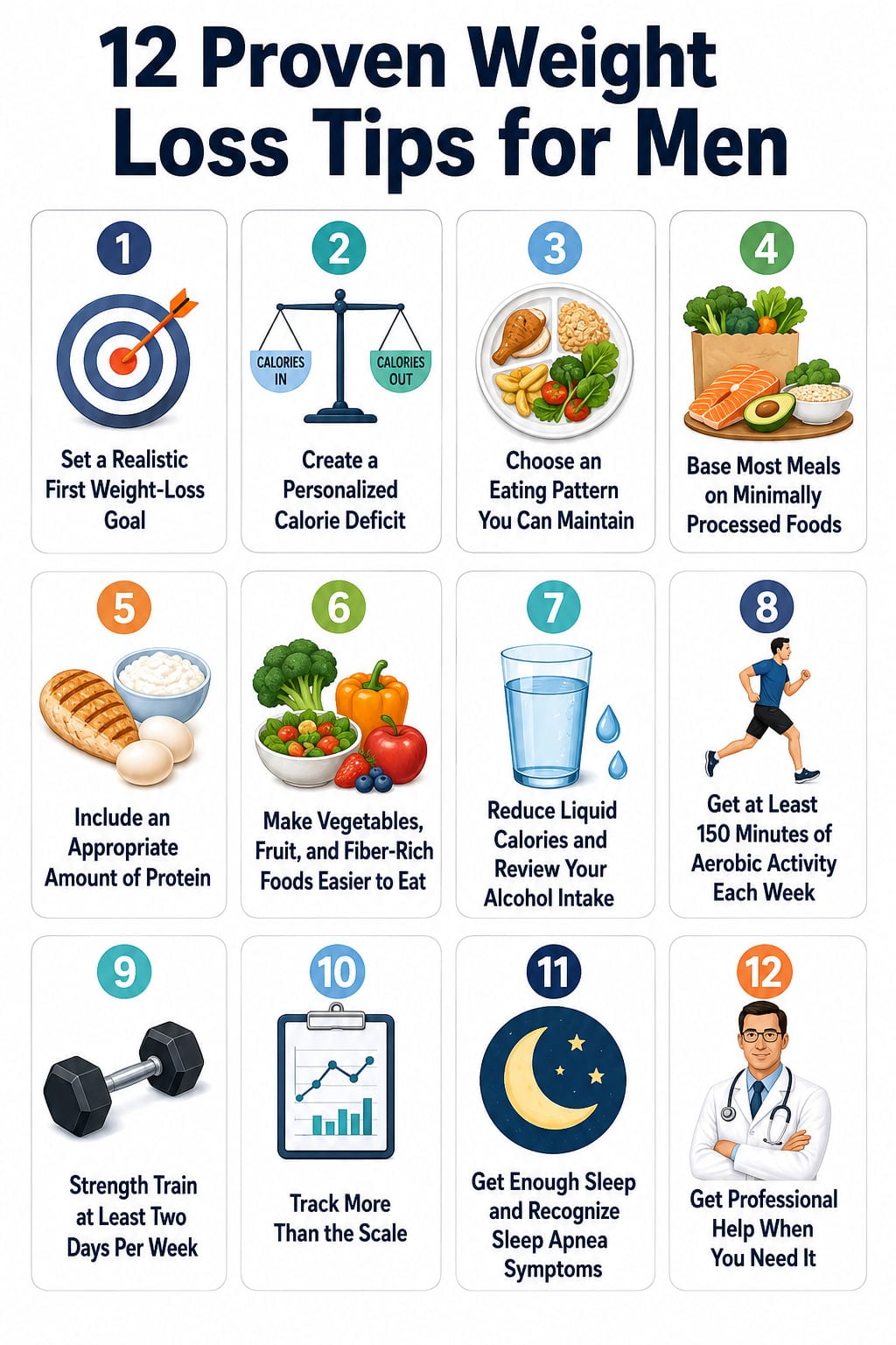12 Proven Weight Loss Tips for Men