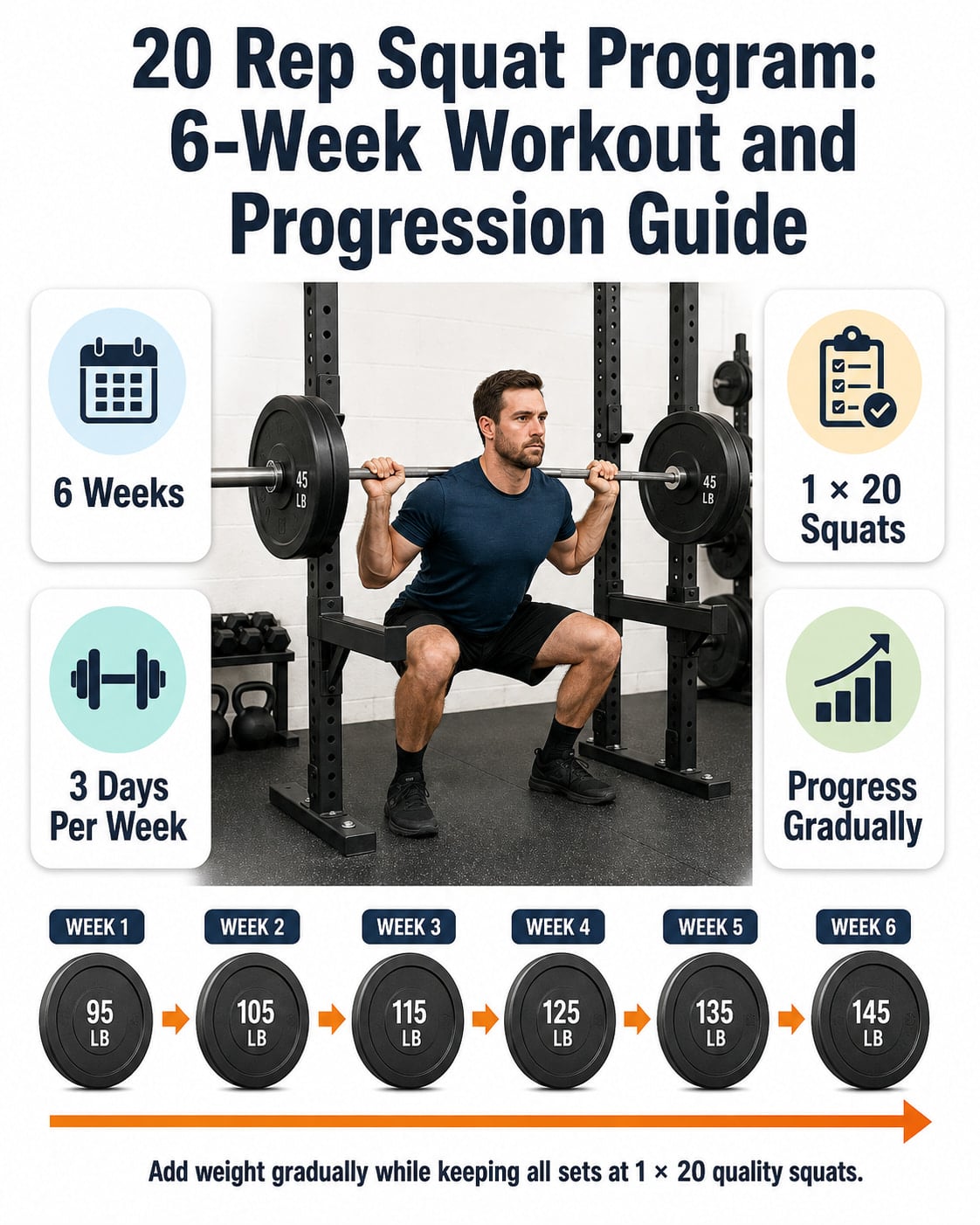 20 Rep Squat Program: 6-Week Workout and Progression Guide