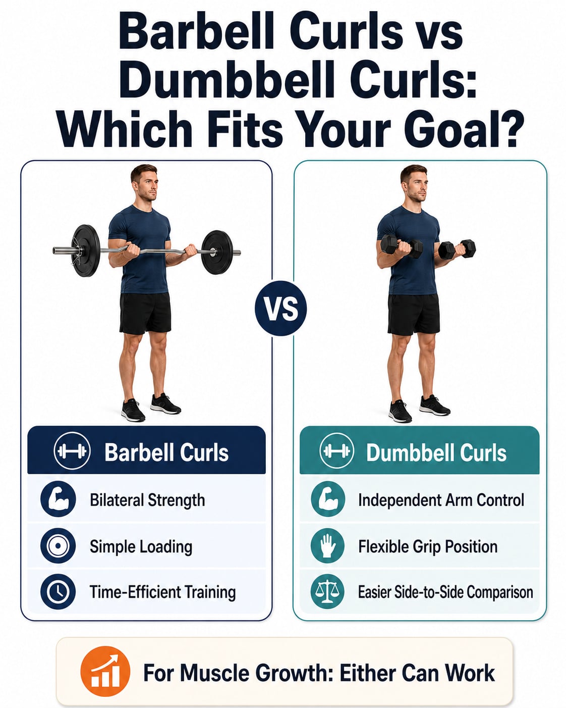 Barbell Curls vs Dumbbell Curls: Which Fits Your Goal?