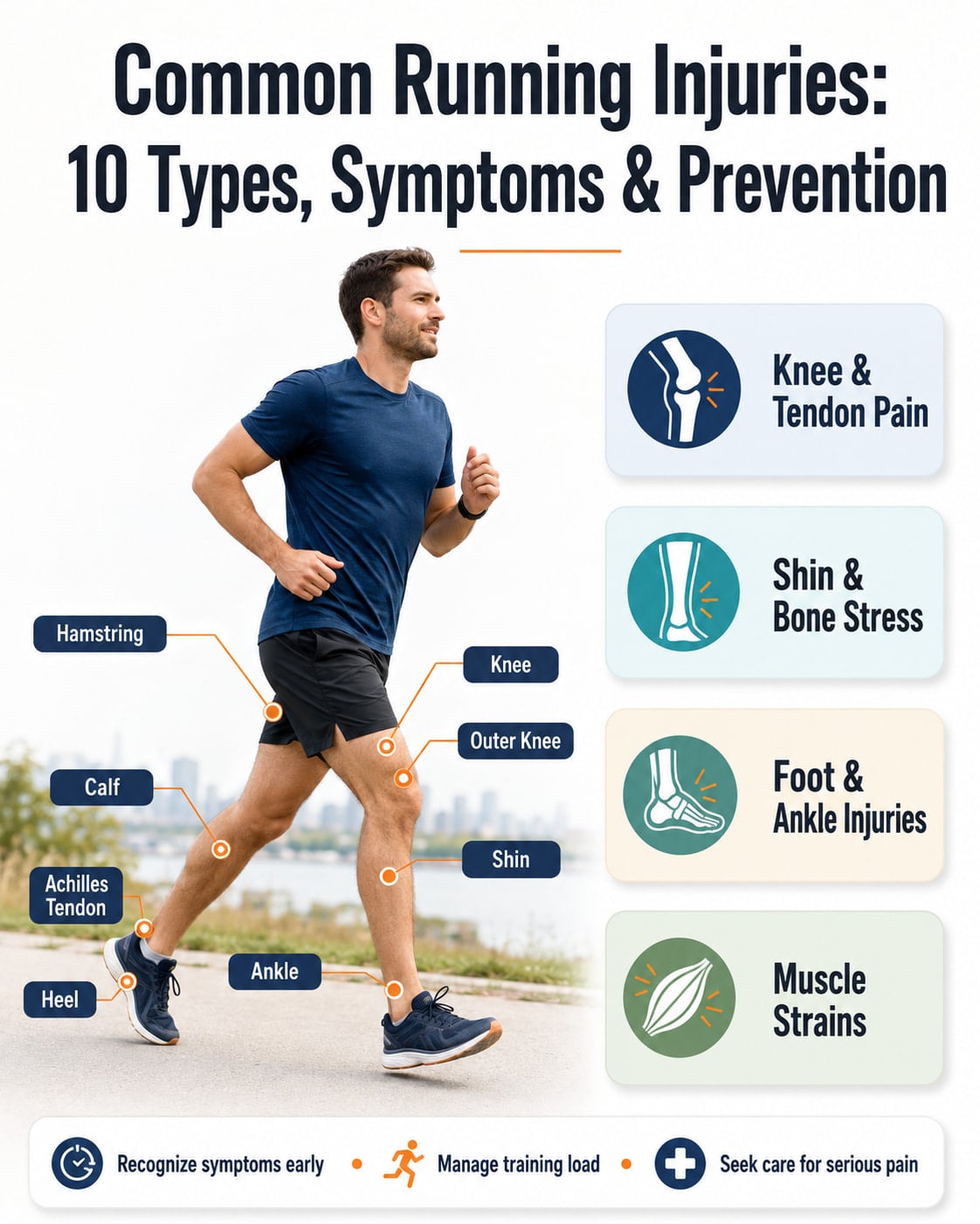 Common Running Injuries: 10 Types, Symptoms & Prevention