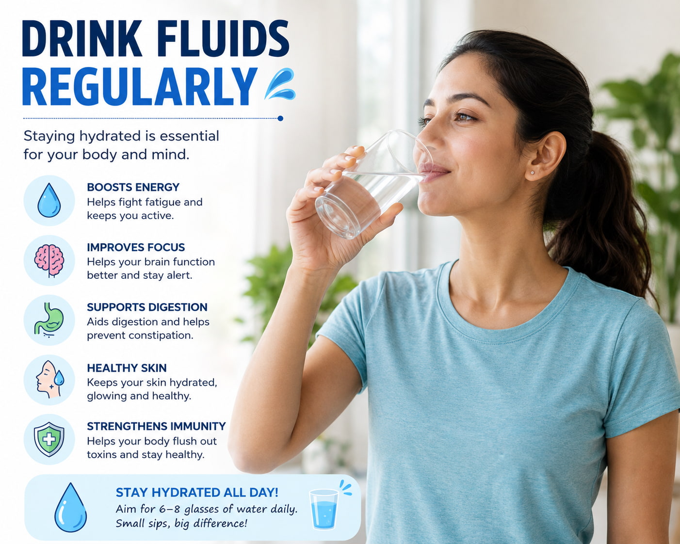 Drink Fluids Regularly