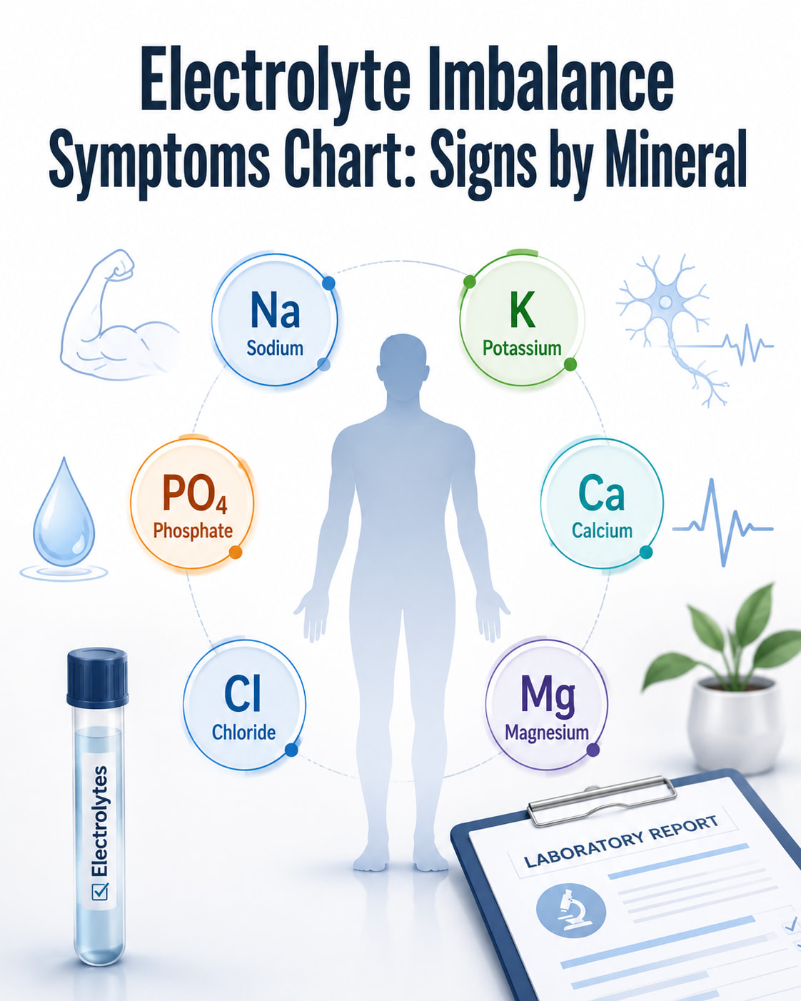Electrolyte Imbalance Symptoms Chart: Signs by Mineral