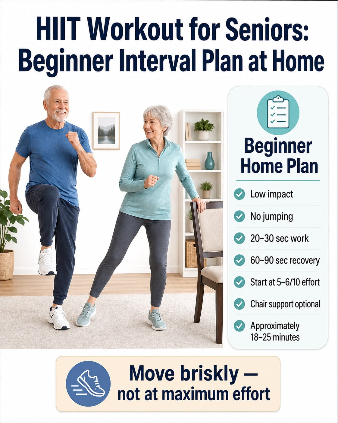 HIIT Workout for Seniors: Beginner Interval Plan at Home