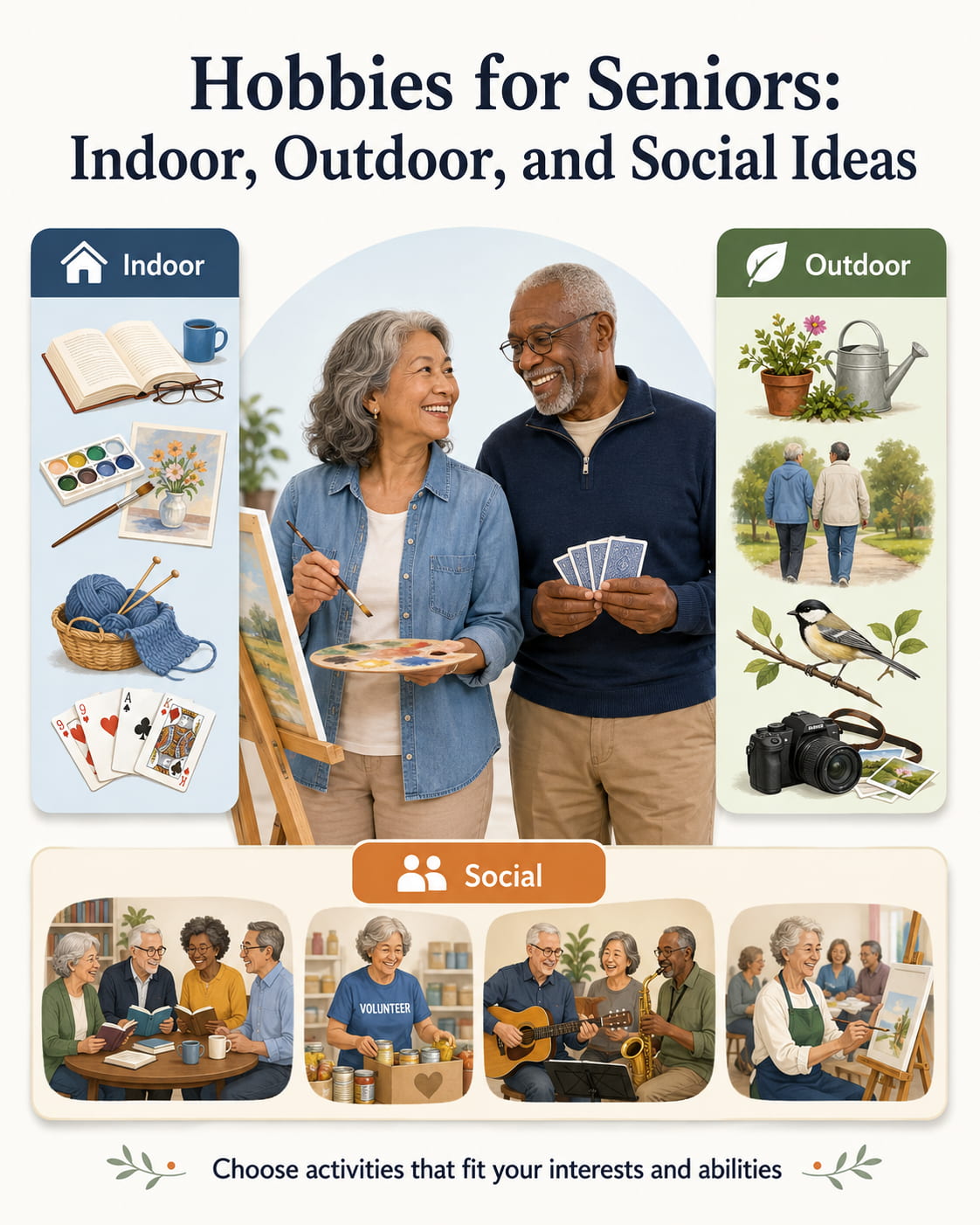 Hobbies for Seniors: Indoor, Outdoor, and Social Ideas