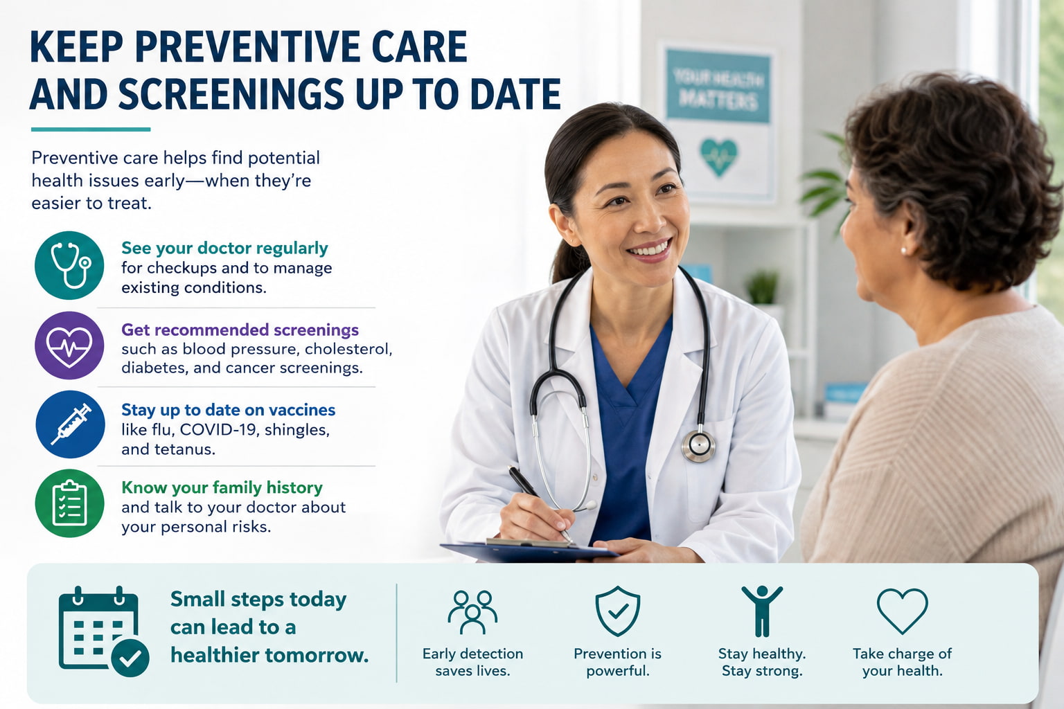 Keep Preventive Care and Screenings Up to Date