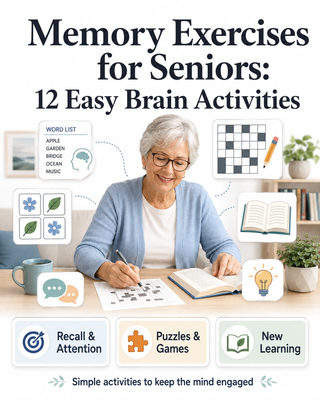 Memory Exercises for Seniors: 12 Easy Brain Activities