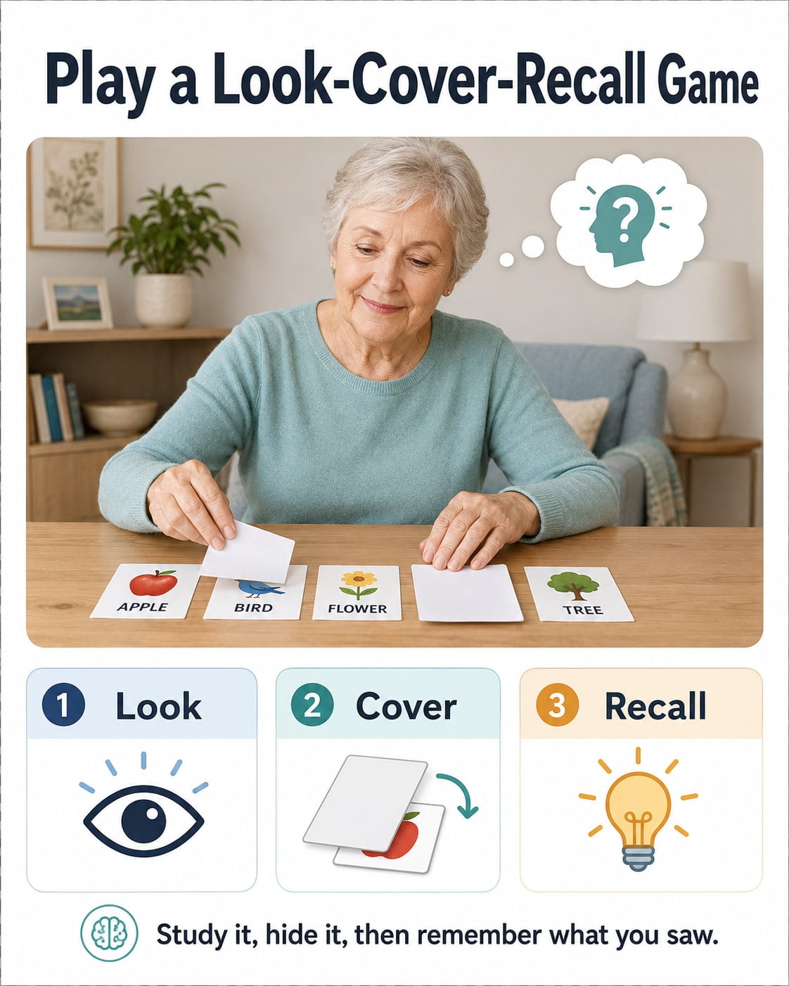 Play a Look-Cover-Recall Game