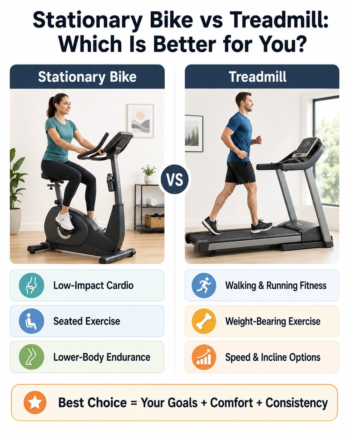 Stationary Bike vs Treadmill: Which Is Better for You?