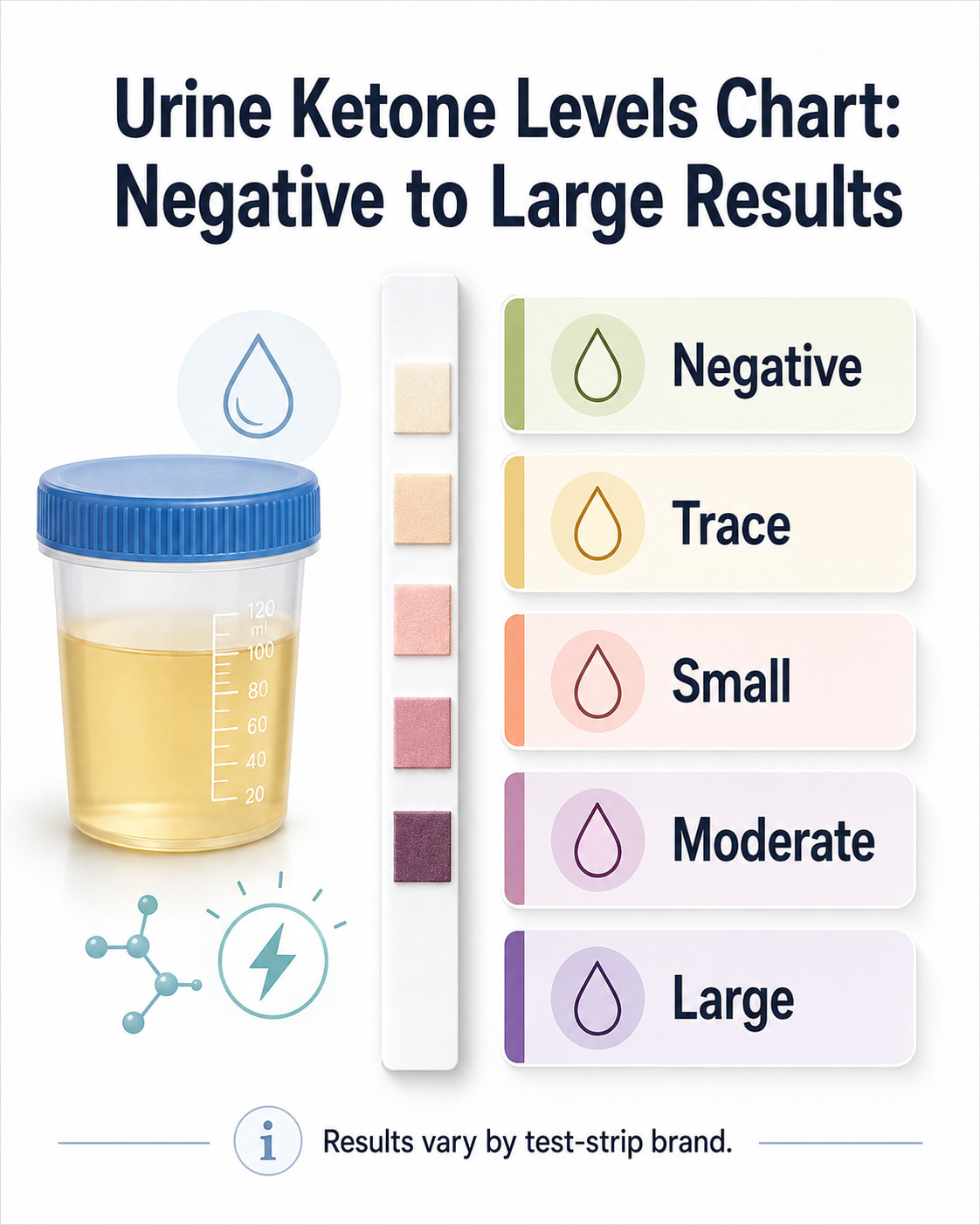 Urine Ketone Levels Chart: Negative to Large Results