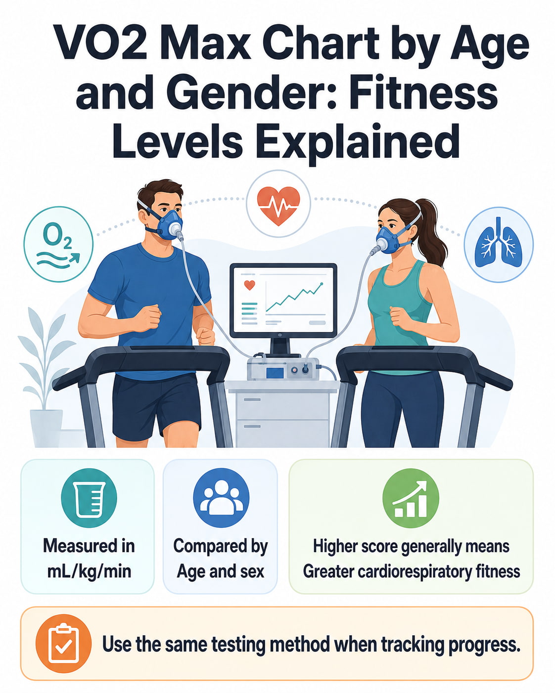 VO2 Max Chart by Age and Gender: Fitness Levels Explained