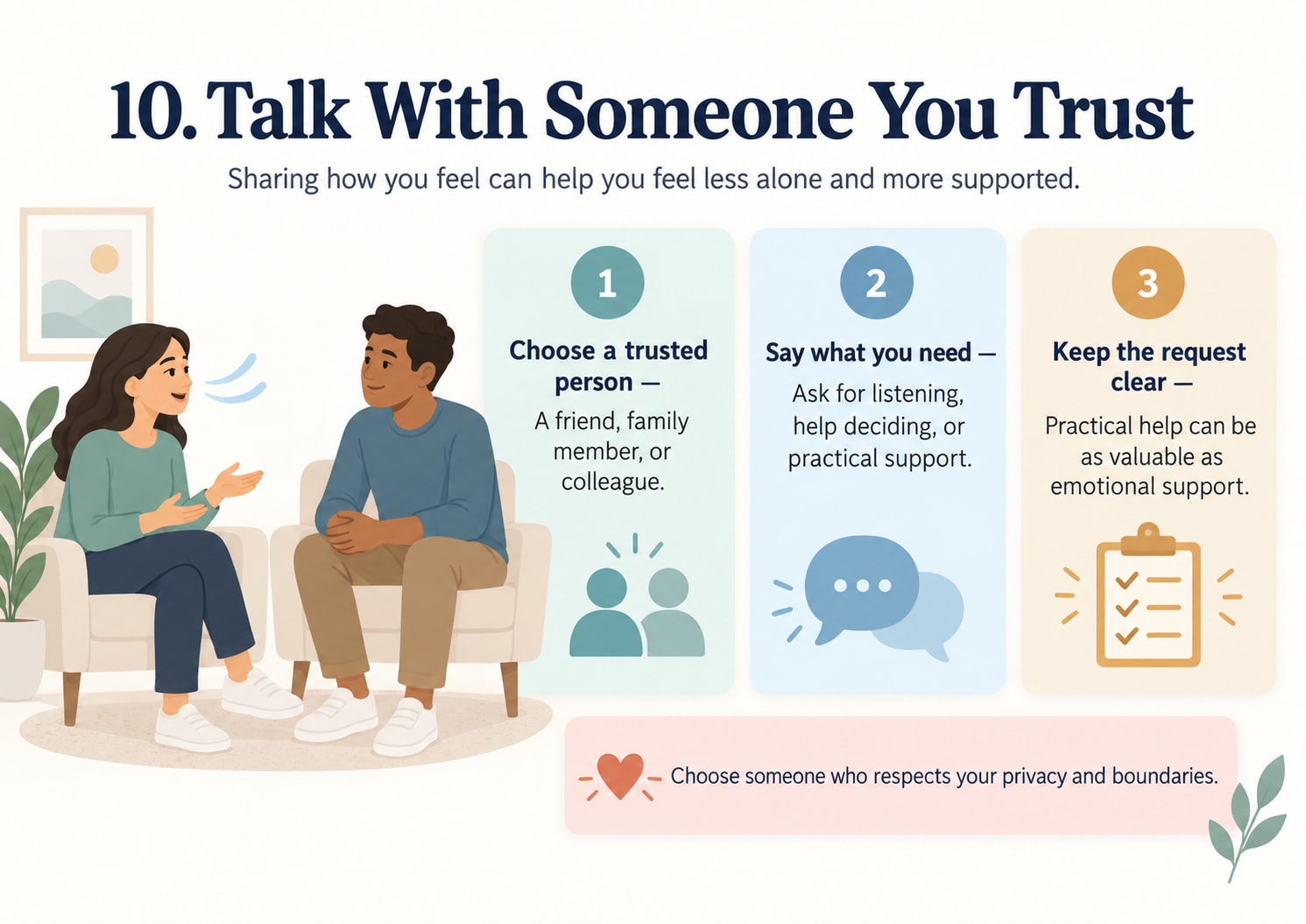 10. Talk With Someone You Trust