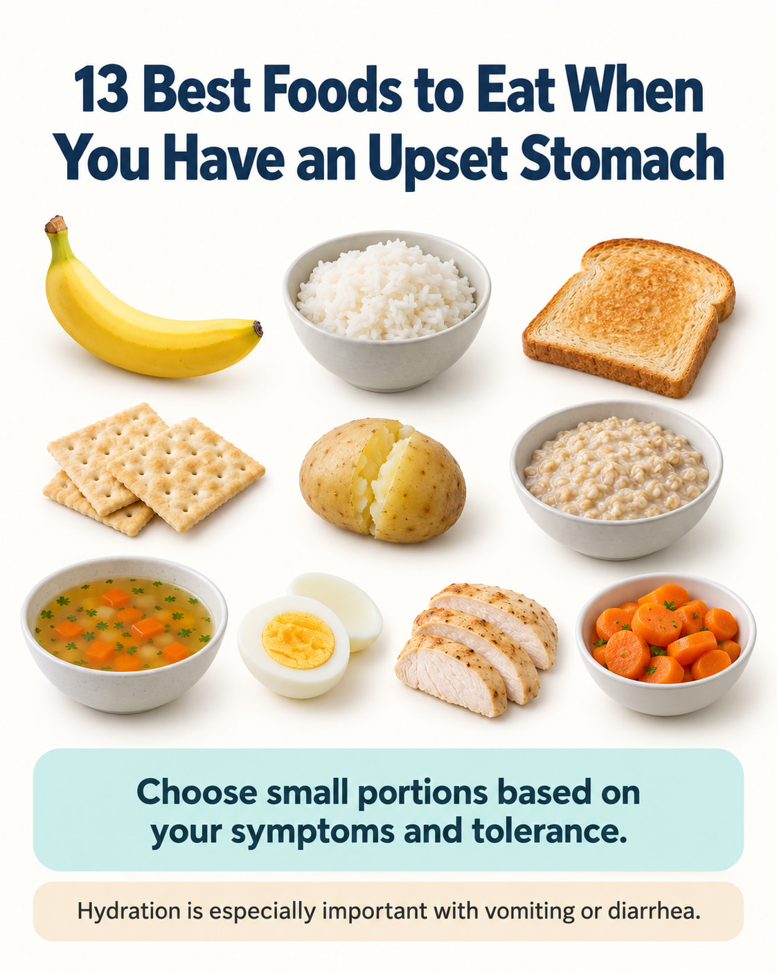 13 Best Foods to Eat When You Have an Upset Stomach