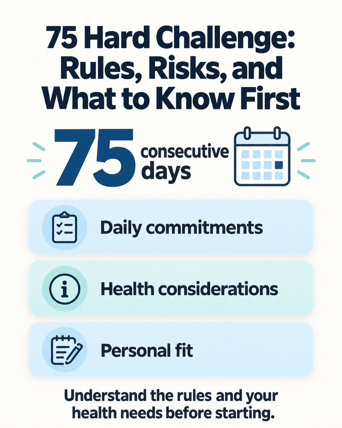 75 Hard Challenge: Rules, Risks, and What to Know First