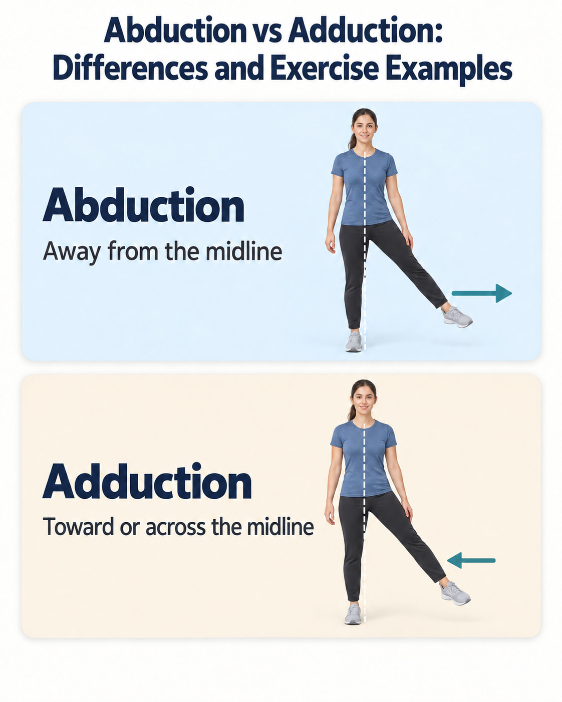 Abduction vs Adduction: Differences and Exercise Examples