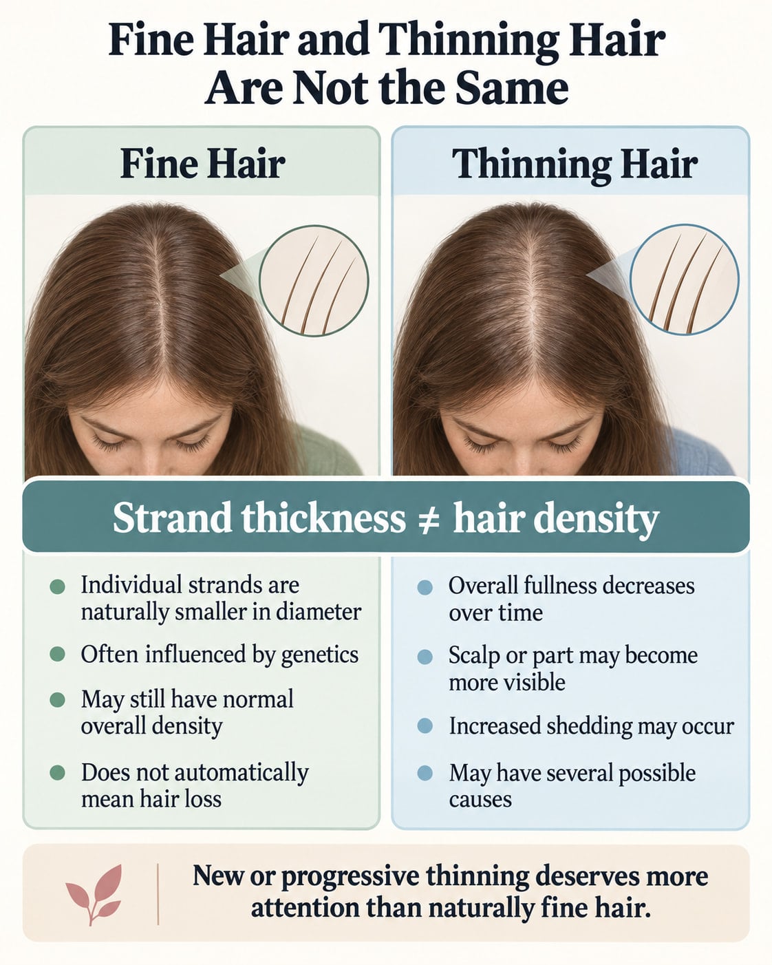 Fine Hair and Thinning Hair Are Not the Same