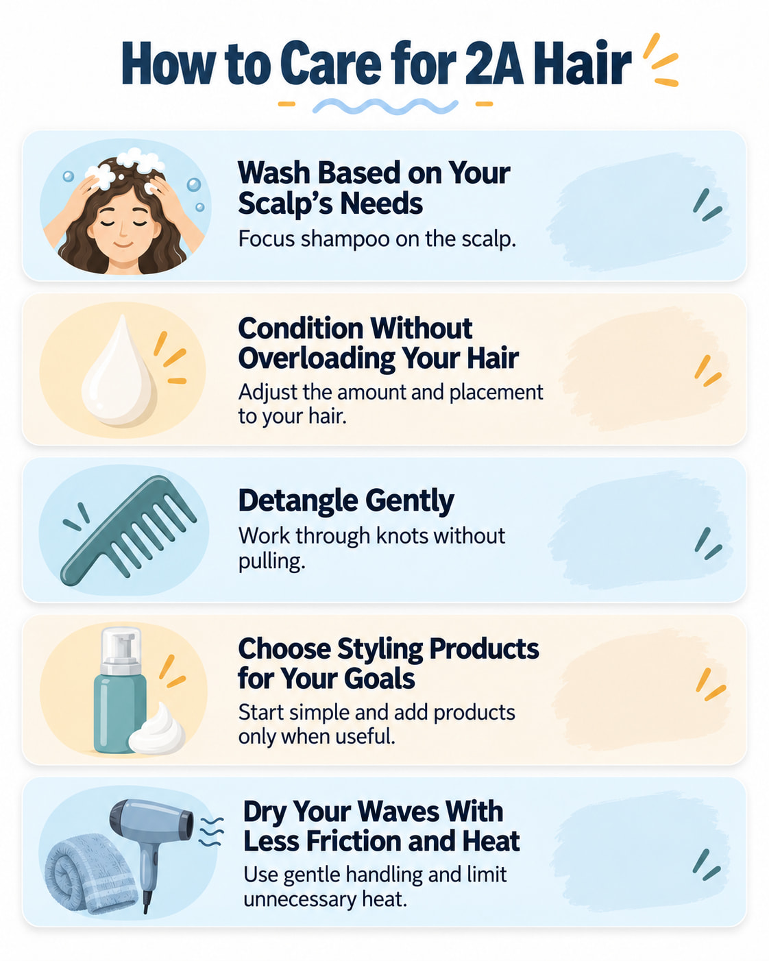 How to Care for 2A Hair