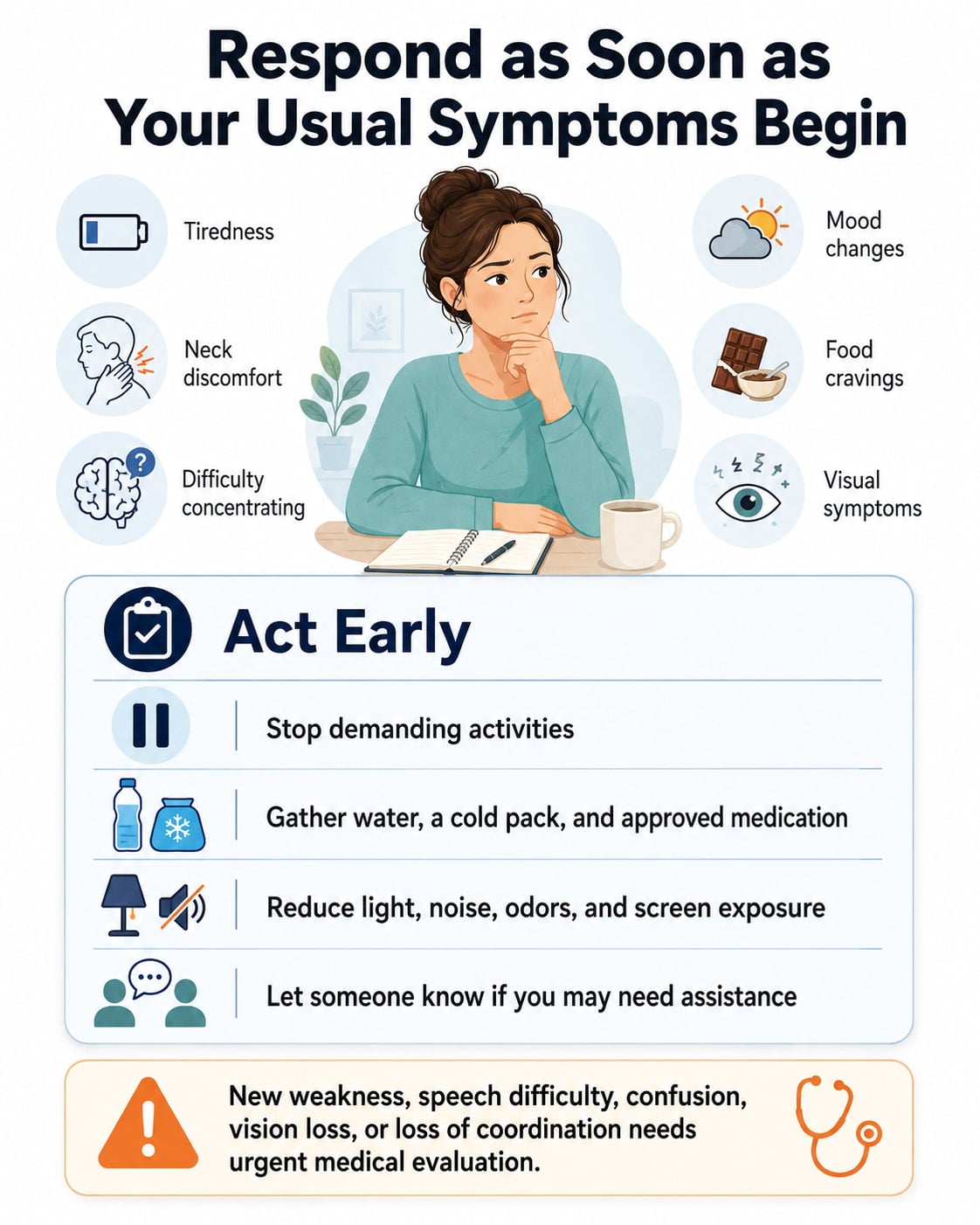 Respond as Soon as Your Usual Symptoms Begin