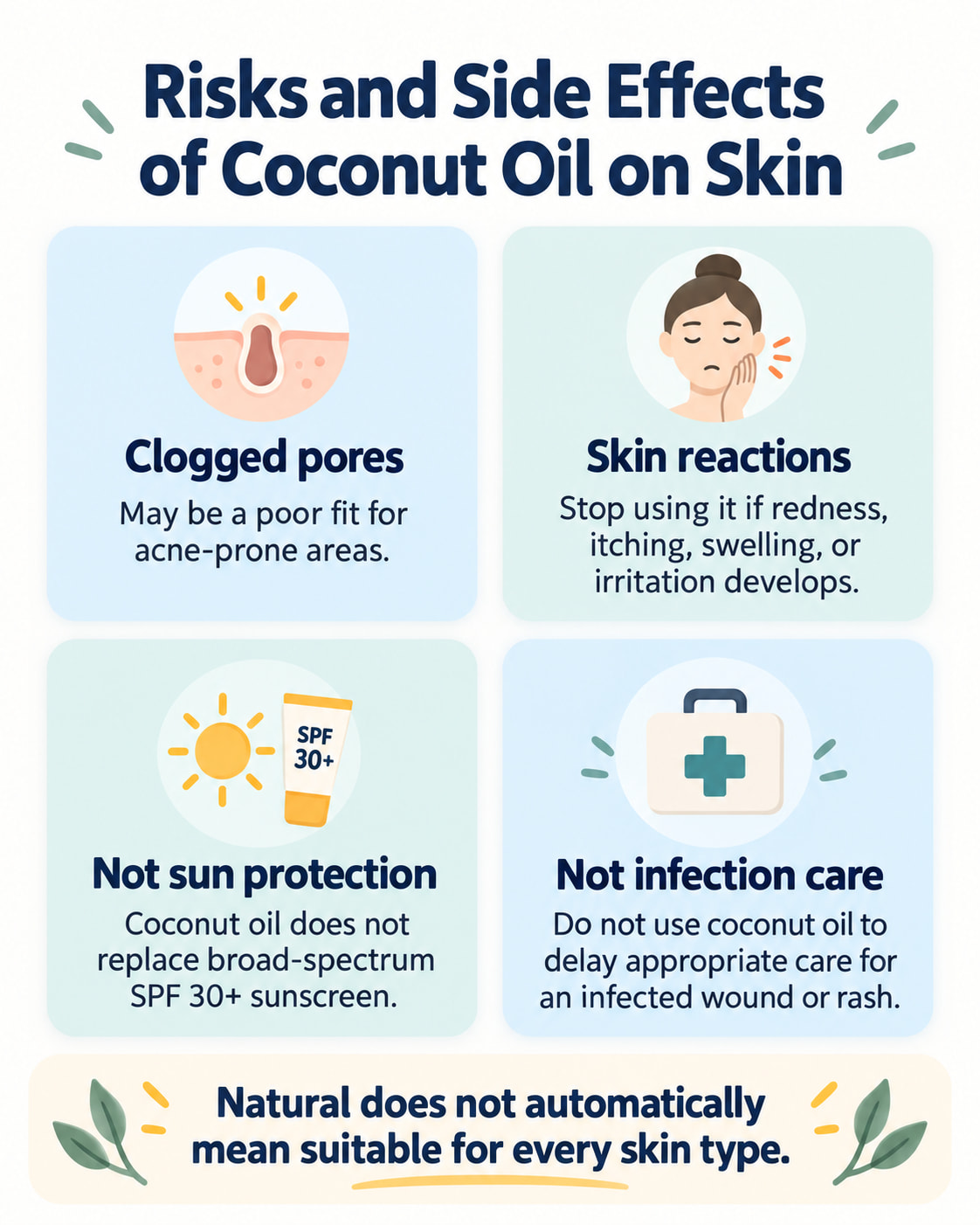 Risks and Side Effects of Coconut Oil on Skin