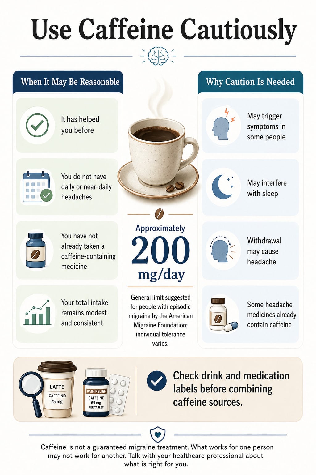 Use Caffeine Cautiously