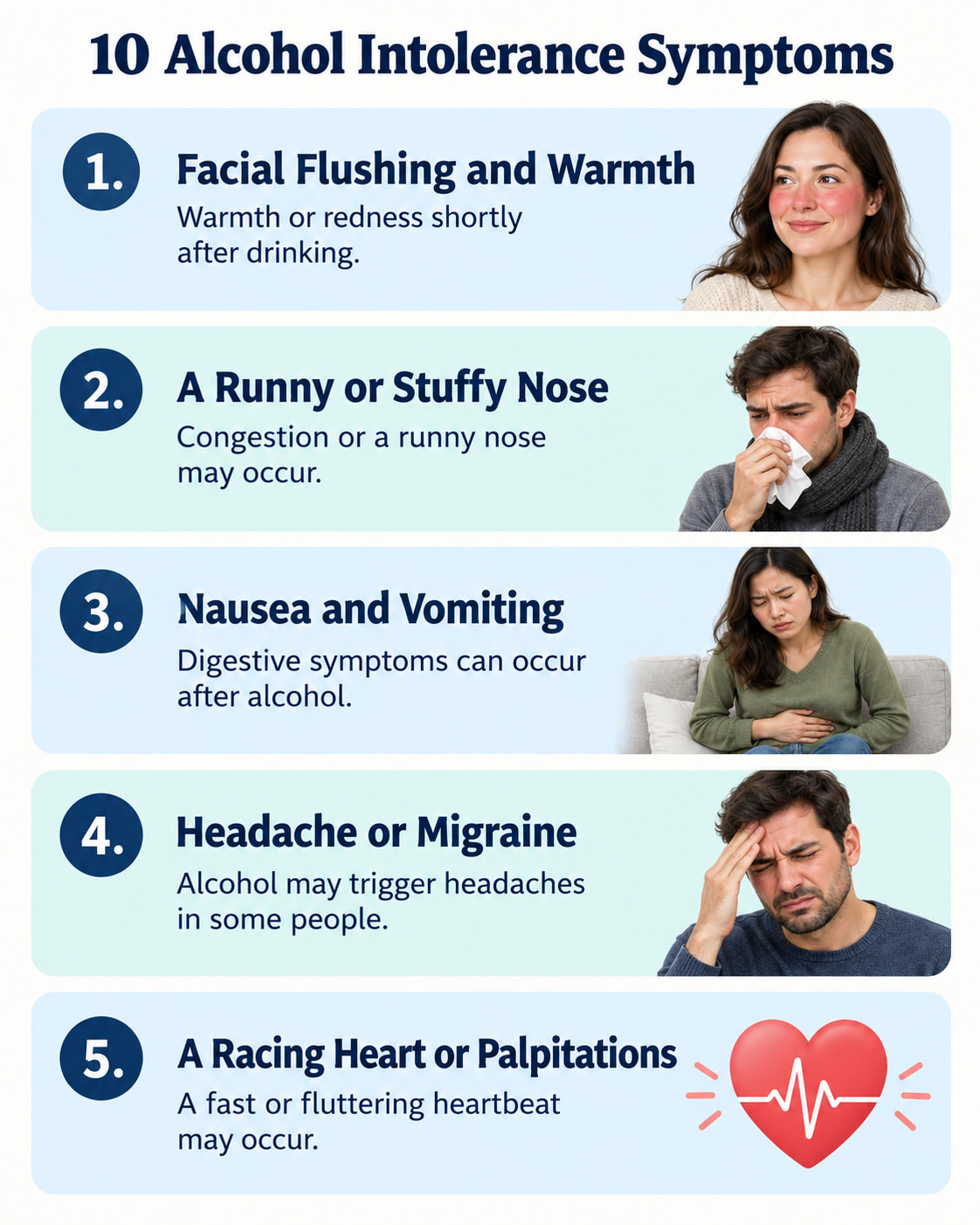 10 Alcohol Intolerance Symptoms