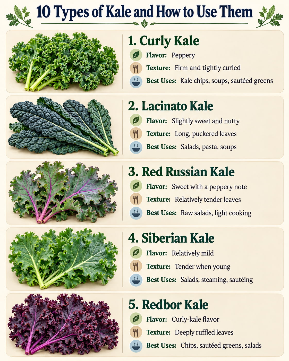 10 Types of Kale and How to Use Them