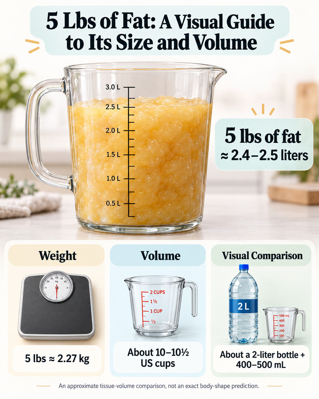 5 Lbs of Fat: A Visual Guide to Its Size and Volume