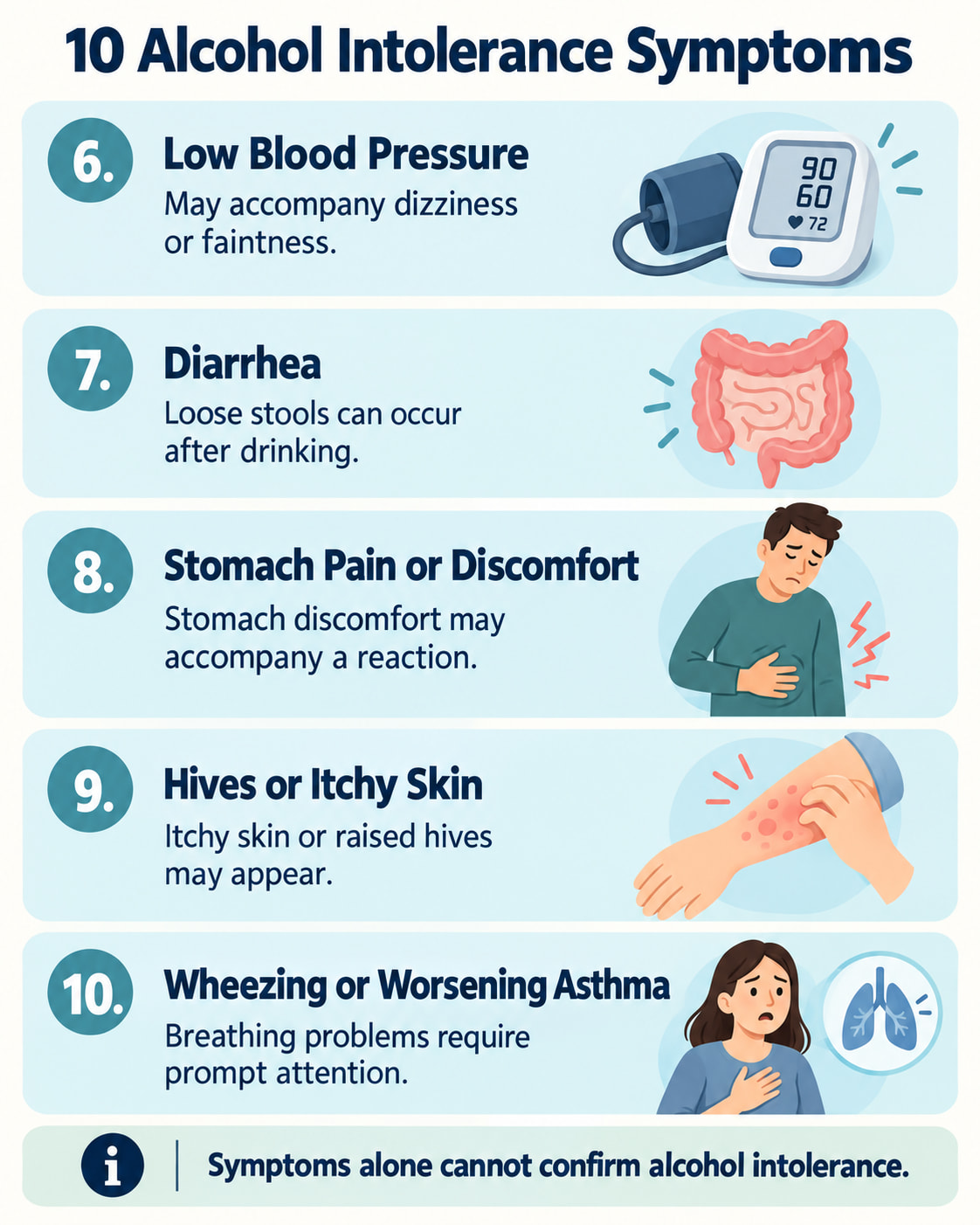 10 Alcohol Intolerance Symptoms