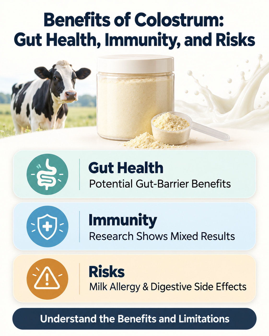 Benefits of Colostrum: Gut Health, Immunity, and Risks