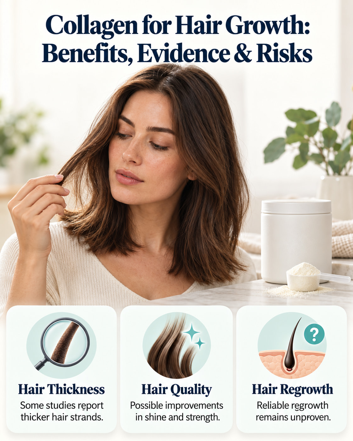 Collagen for Hair Growth: Benefits, Evidence & Risks