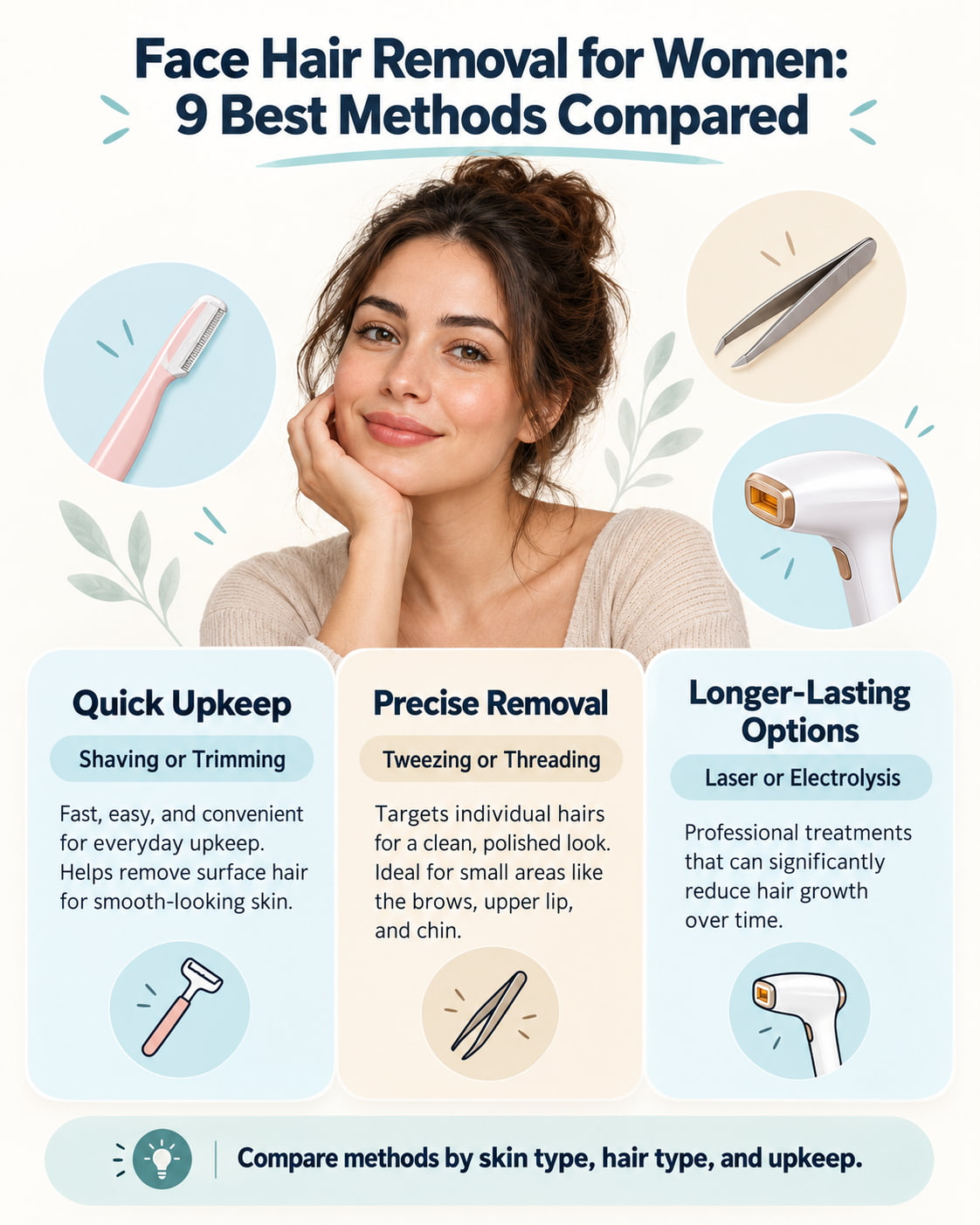 Face Hair Removal for Women: 9 Best Methods Compared
