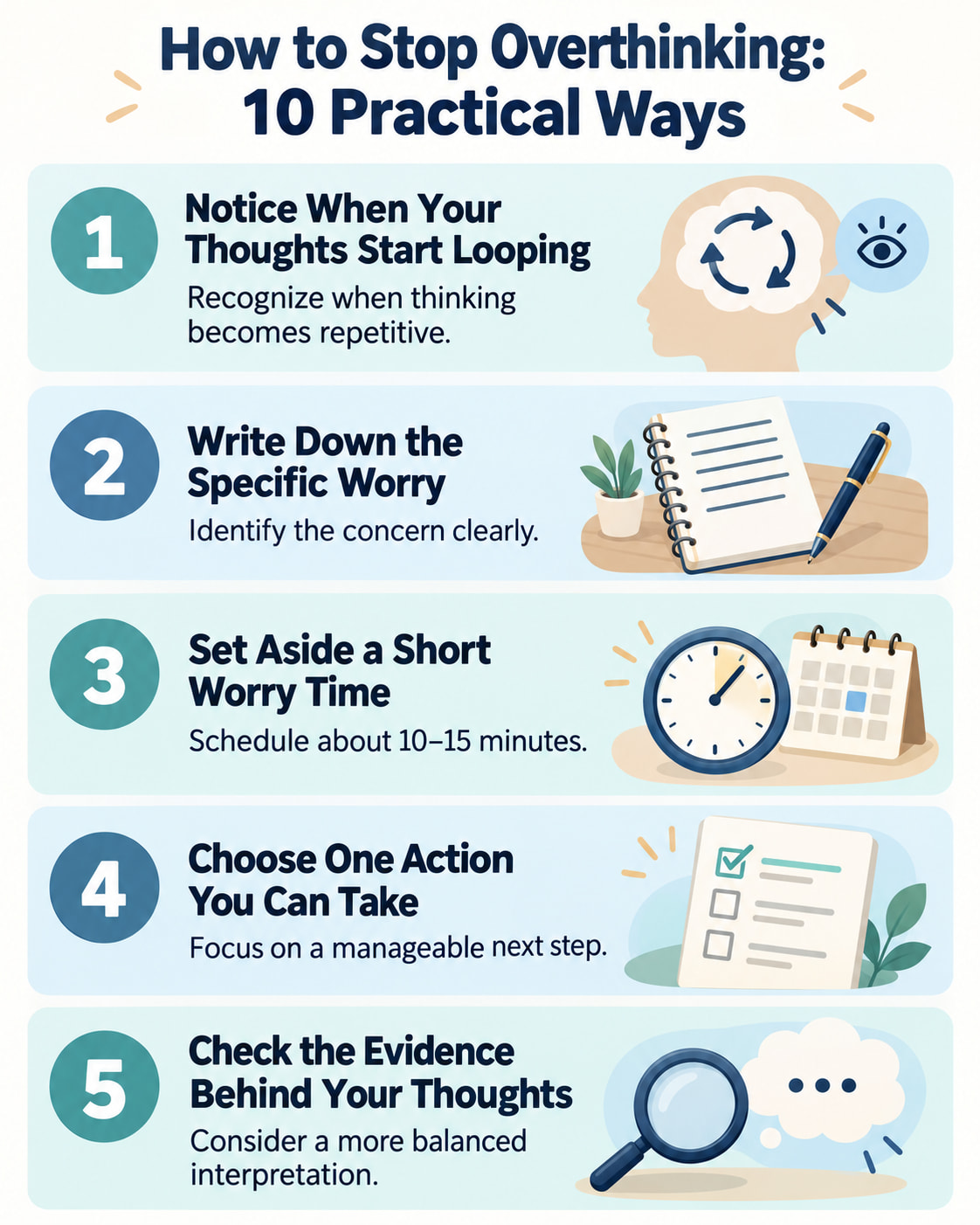 How to Stop Overthinking: 10 Practical Ways