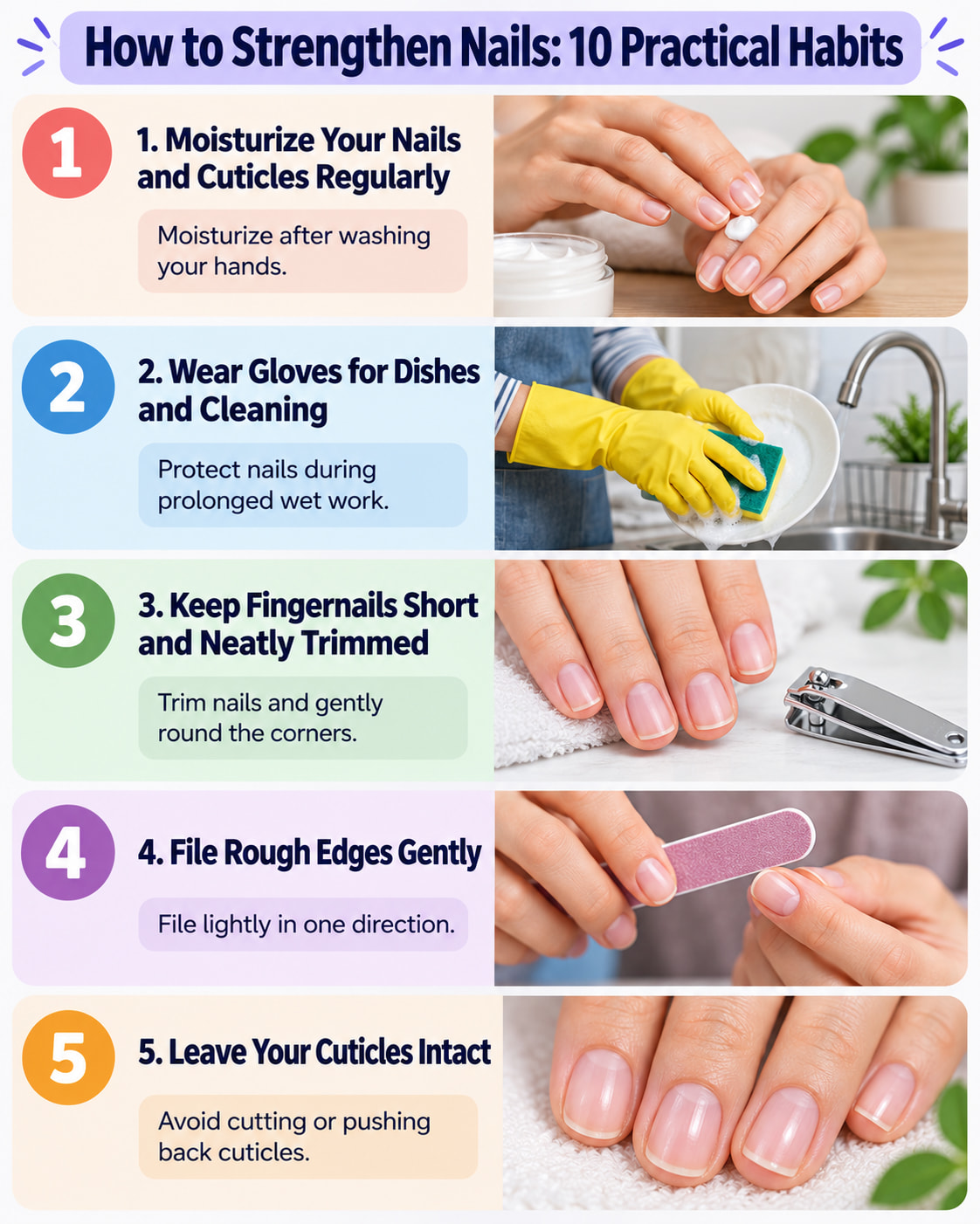How to Strengthen Nails: 10 Practical Habits