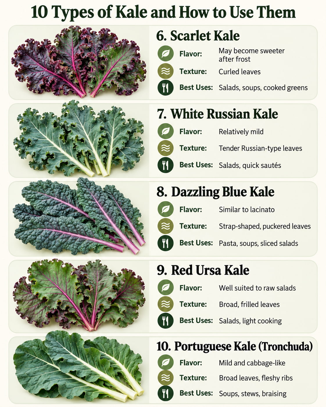 10 Types of Kale and How to Use Them