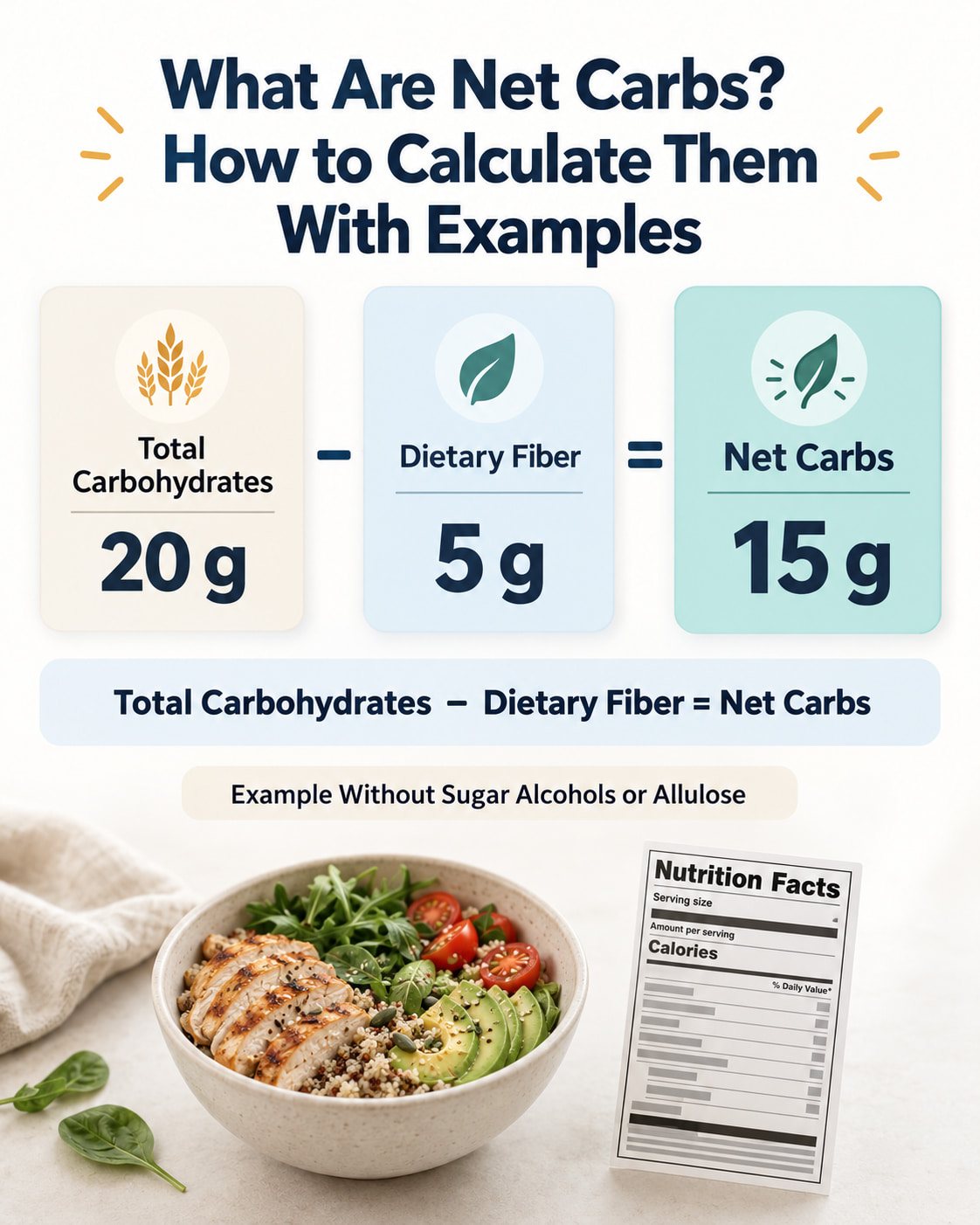 What Are Net Carbs? How to Calculate Them With Examples