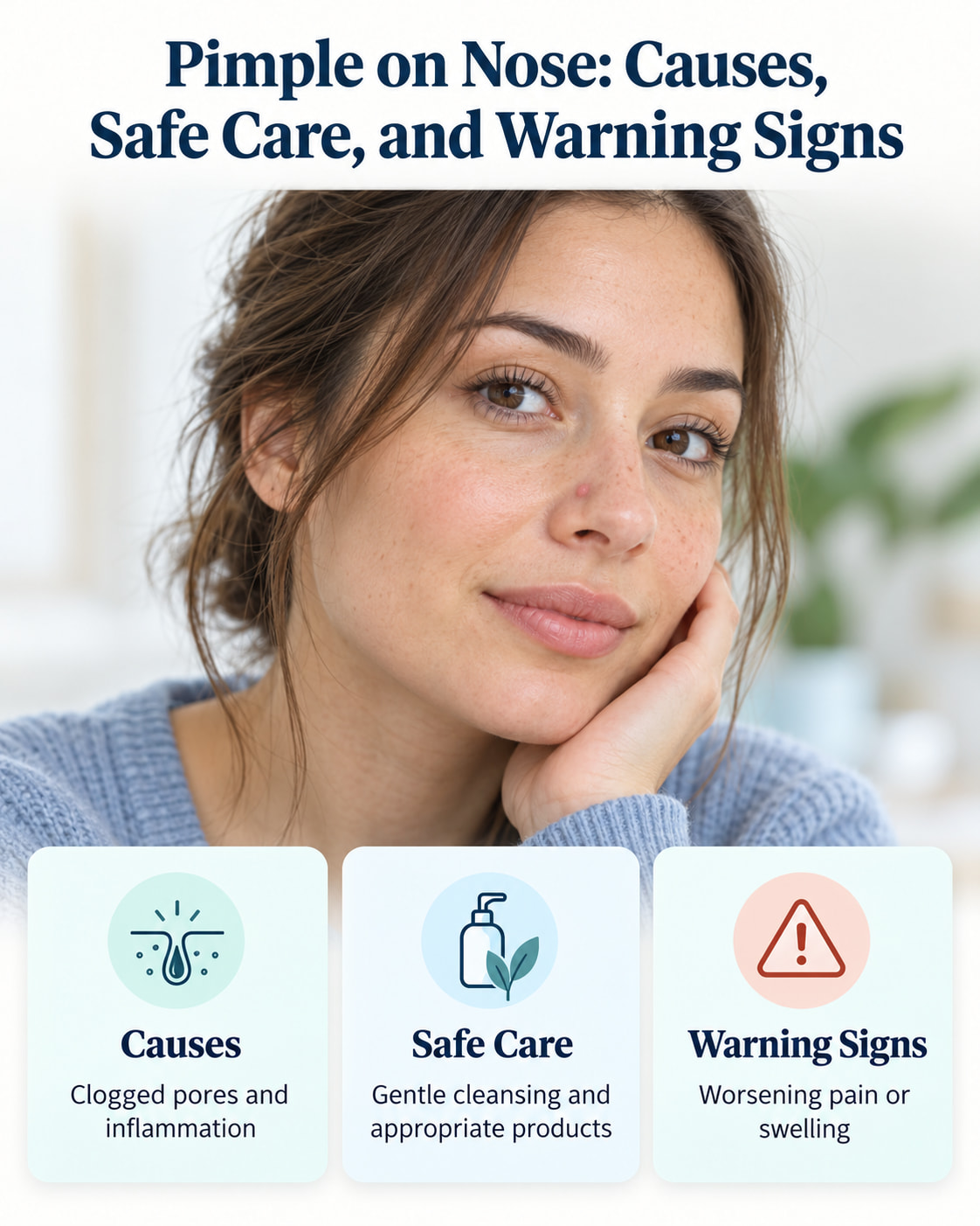 Pimple on Nose: Causes, Safe Care, and Warning Signs