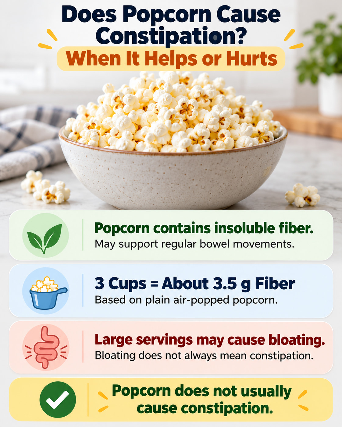 Does Popcorn Cause Constipation? When It Helps or Hurts