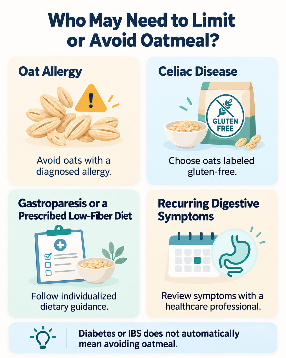 Who May Need to Limit or Avoid Oatmeal?